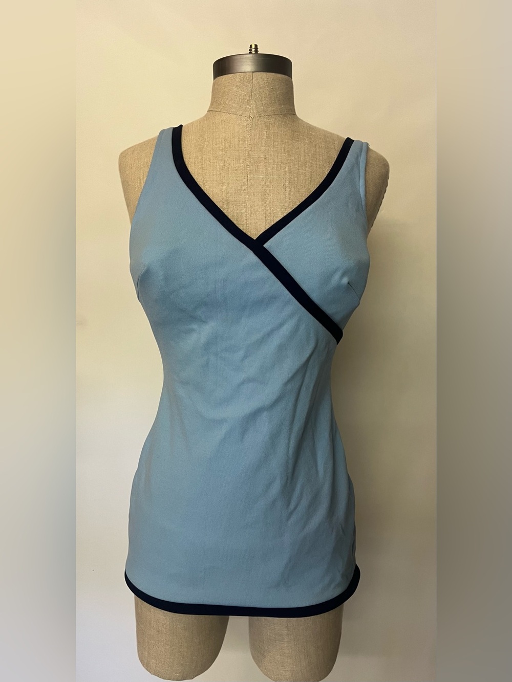 Vintage Castaways By Vanderbilt One Piece Wrap Style Swimsuit Size 14/36